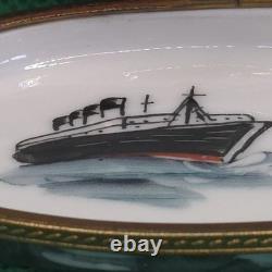 Vintage Rochard Limoges Sinking Titanic Trinket Box Porcelain France