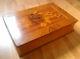 Vintage Romanian Wooden Jewelry Wood Box Jewellery 50s Lacquer Deco Witchy Witch