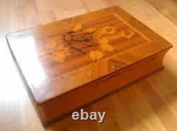 Vintage Romanian wooden jewelry wood box jewellery 50s lacquer deco witchy witch