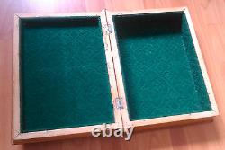 Vintage Romanian wooden jewelry wood box jewellery 50s lacquer deco witchy witch