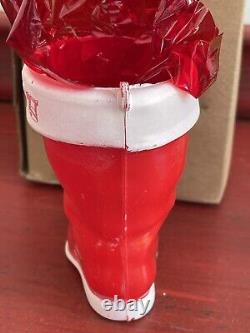 Vintage Rosbro Jadeite Santa Candy Container Original NOS-RARE! Mid Century