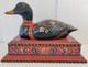 Vintage Rosemaled Wood Box Handmade Hand Painted Duck Decoy Folk Art Norwegian