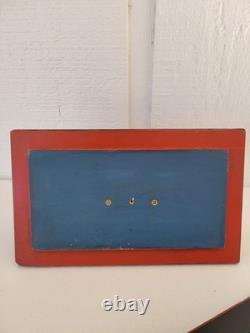 Vintage Rosemaled Wood Box Handmade Hand Painted Duck Decoy Folk Art Norwegian