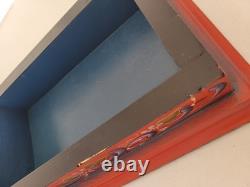 Vintage Rosemaled Wood Box Handmade Hand Painted Duck Decoy Folk Art Norwegian