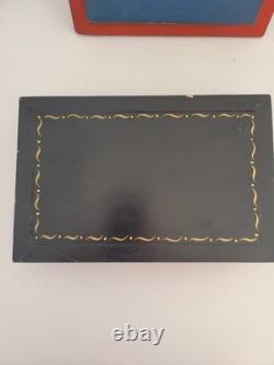 Vintage Rosemaled Wood Box Handmade Hand Painted Duck Decoy Folk Art Norwegian