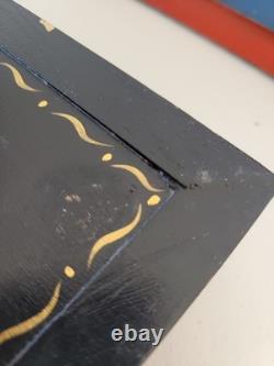 Vintage Rosemaled Wood Box Handmade Hand Painted Duck Decoy Folk Art Norwegian