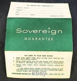 Vintage SOVEREIGN NOS 1960'S NOS Manual Wind Men's Watch With Orig. Box & Papers Vintage SOVEREIGN NOS 1960'S NOS Manual Wind Men's Watch With Orig. Box & Papers