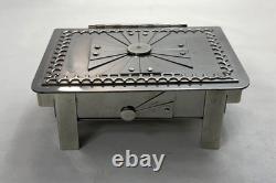 Vintage STANLEY SZWARC Stainless Steel Trinket/Jewelry Box Signed 1999