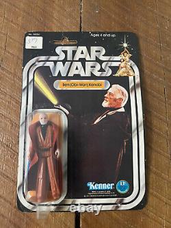 Vintage STAR WARS Ben Obi-Wan Kenobi 1977 SEALED Figurine RARE BEAUTIFUL CARD 78