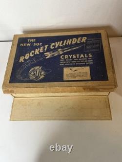 Vintage SUC Rocket Cylinder Crystals with Box