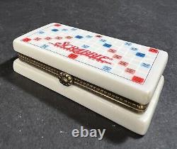 Vintage Scrabble Hasbro 1999 Retrospect Trinket Box Porcelain Cannon Falls