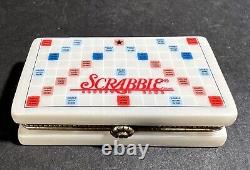 Vintage Scrabble Hasbro 1999 Retrospect Trinket Box Porcelain Cannon Falls