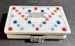 Vintage Scrabble Hasbro 1999 Retrospect Trinket Box Porcelain Cannon Falls