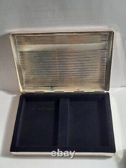 Vintage Set Playing Cards ROYAL Plastic Original Box Plated Silver Velvet
