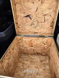 Vintage Seward Gold Trim Toy Box Cube Trunk Chest Cat Kitty Kitten Kitsch