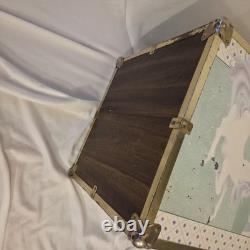 Vintage Seward Unicorn Gold Trim Toy Box Cube Trunk Chest Kitsch Lid