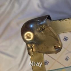 Vintage Seward Unicorn Gold Trim Toy Box Cube Trunk Chest Kitsch Lid