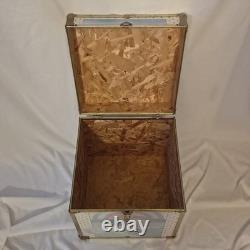 Vintage Seward Unicorn Gold Trim Toy Box Cube Trunk Chest Kitsch Lid