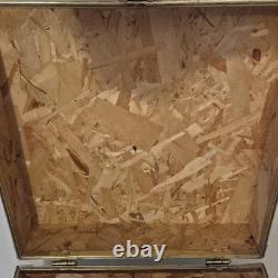 Vintage Seward Unicorn Gold Trim Toy Box Cube Trunk Chest Kitsch Lid