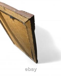 Vintage Shell Art Shadow Box Peacock Bird Design