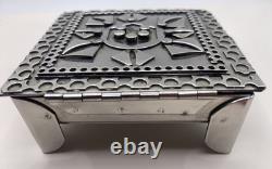 Vintage Signed STANLEY SZWARC Modernist Stainless Steel Trinket Box Dated 1998