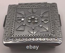 Vintage Signed STANLEY SZWARC Modernist Stainless Steel Trinket Box Dated 1998