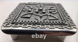 Vintage Signed STANLEY SZWARC Modernist Stainless Steel Trinket Box Dated 1998