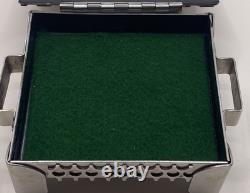 Vintage Signed STANLEY SZWARC Modernist Stainless Steel Trinket Box Dated 1998