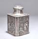 Vintage Silver 800 Ornate Tea Caddy Detailed Embossed Scene
