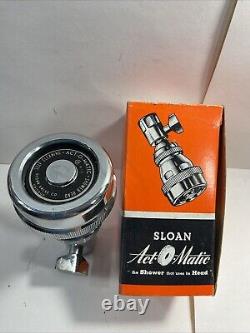 Vintage Sloan Act-O-Matic Chrome Self-Cleaning Shower Head Original Box