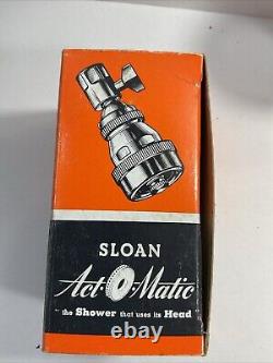 Vintage Sloan Act-O-Matic Chrome Self-Cleaning Shower Head Original Box