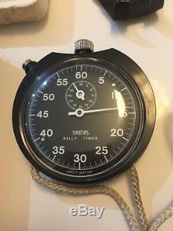 Vintage Smiths Rally Stopwatch / Timer / Watch & Dashboard Clip / Holder /box