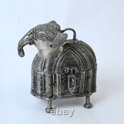 Vintage Solid Brass Elephant Trinket Box Figurine Elephant Decorative Box