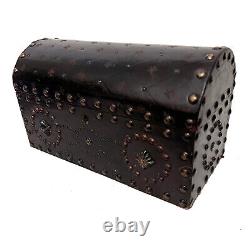 Vintage Spanish Dome Studded Leather Box