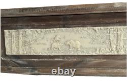 Vintage Square Incolay Stone Grizzly Family Jewelry Or Trinket Box 10x 8x 3