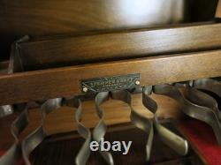 Vintage Stamper Kraft Solid Walnut Rubber Stamp Storage Box Refinished