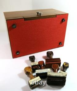 Vintage Stamper Kraft Solid Walnut Rubber Stamp Storage Box Refinished Vintage Stamper Kraft Solid Walnut Rubber Stamp Storage Box Refinished