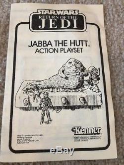 Vintage Star Wars Jabba the Hutt Action Play Set with Box & Instructions 1983