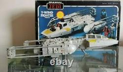 Vintage Star Wars Y-Wing Fighter 1983 Complete Boxed plus 3 Vintage Figures