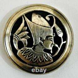 Vintage Sterling Silver Egyptian Nefertiti Cutout Pill Box