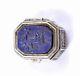 Vintage Sterling Silver Glass Lapis Cameos Intaglios Nike On Biga Snuff Pill Box