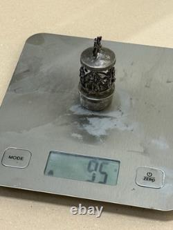 Vintage Sterling silver Horses mechanical carousel charm or trinket box 95 Gram