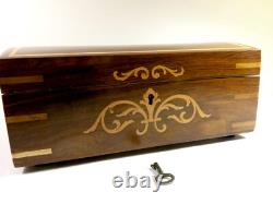 Vintage Storage/Jewelry Box+Tray-Stunning Floral Inlay! Refinished & Restored