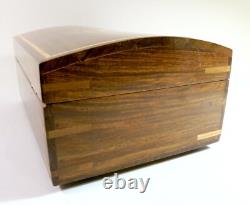 Vintage Storage/Jewelry Box+Tray-Stunning Floral Inlay! Refinished & Restored