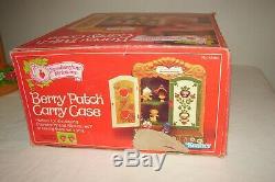 Vintage Strawberry Shortcake Miniatures Cabinet Original Box Lot with PVC Minis