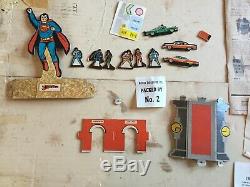 Vintage Superman City Magnetic Toy Playset Original Box Complete REMCO 1966