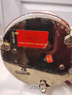 Vintage Swiss Reuge Dancing Ballerina Music Box Carousel Lipstick. Love Story