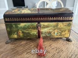 Vintage Swiss Reuge Sainte Croix CH 4 / 50 Music Box Switzerland Plays 4 Songs