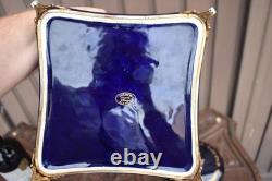 Vintage T limoges porcelain bonbonniere box floral decor