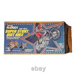 Vintage TEAM AMERICA SUPER STUNT DIRT BIKE Motorcycle/Figure/Original Box
